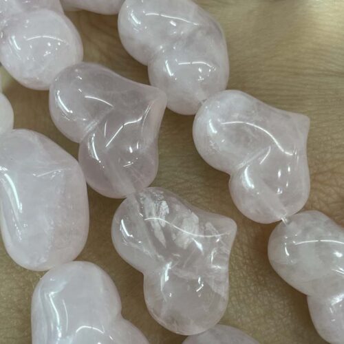 ★特選一連★愛の石♡【ローズクォーツ『紅石英』ハート型♡10mm】❤️ ☆特選一連☆愛の石♡【ローズクォーツ『紅石英』ハート型♡10mm】